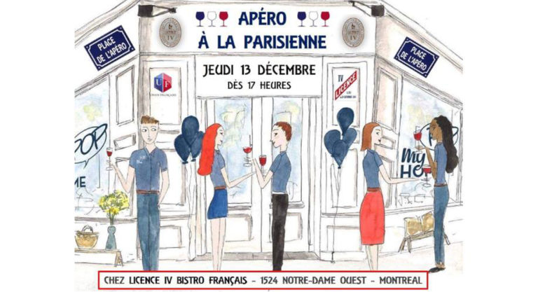 Un apéro à la parisienne le 13 décembre à Montréal