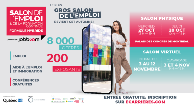 Salon hybride de l’emploi et de la formation continue à Montréal : boostez votre carrière
