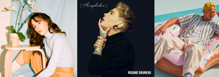 (de gauche à droite) Ariane Roy, Roxane Bruneau et FouKi (Source: sites officiels des artistes)