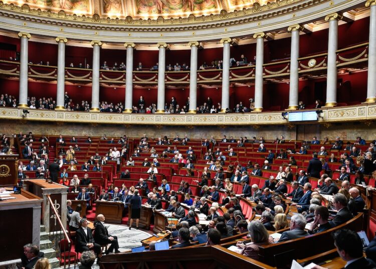 General view (overview atmosphere illustration) during a session of questions to the government at The National Assembly in Paris, France on January 17, 2023.