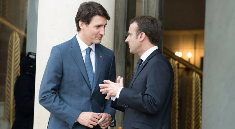 Macron et Trudeau en 2018