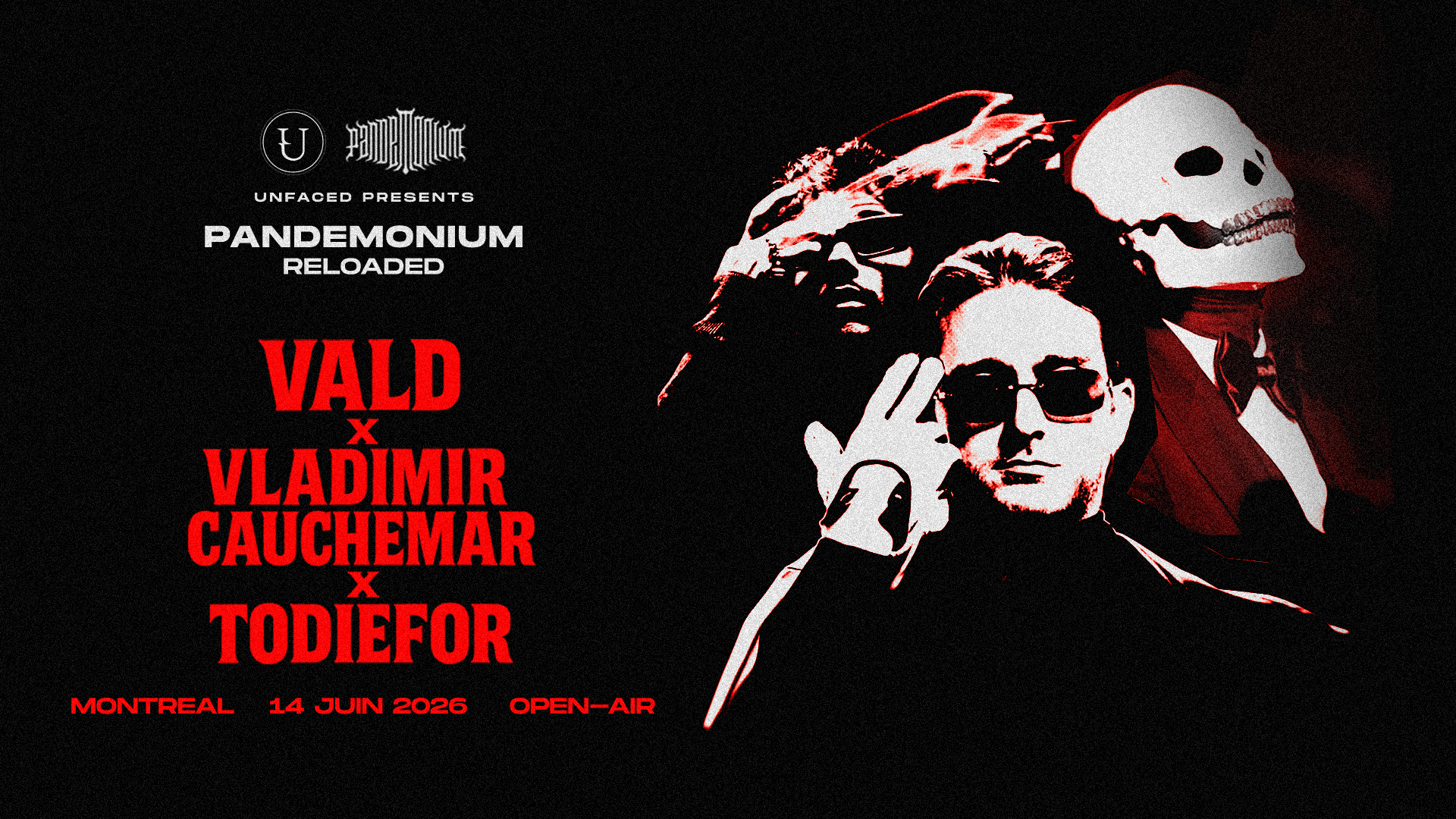 Vald, Vladimir Cauchemar et Todiefor à Montréal en juin 2026
