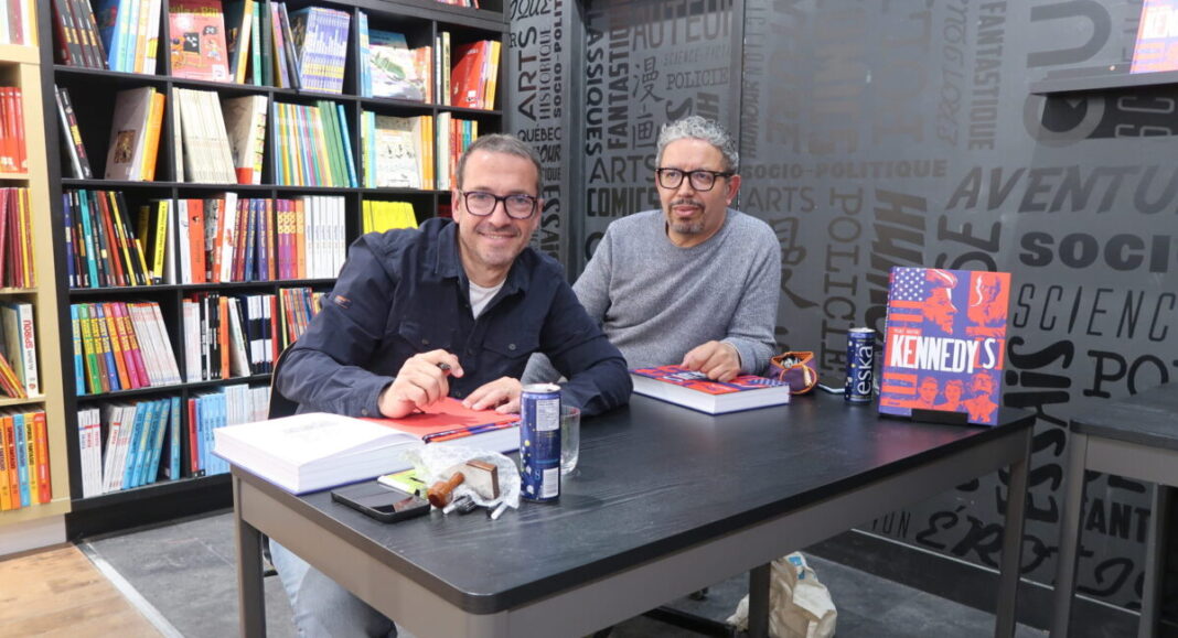 Philippe Pelaez et Bernard Khattou, les auteurs du roman graphique Kennedy(s)